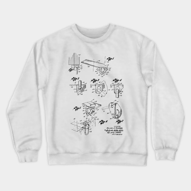 Anchoring Device Vintage Patent Hand Drawing Crewneck Sweatshirt by TheYoungDesigns